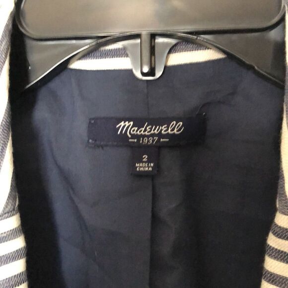 MADEWELL Women’s Striped Blazer Size 2 - Picture 6 of 6
